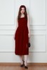SIA SAYLOR 高级丝绒质地红色背心连衣裙 19580 商品缩略图0
