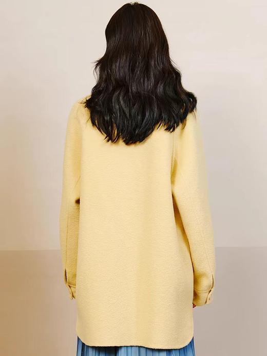 tanni秋冬新品时尚H版黄色呢大衣柔软舒适长袖外套TL31CO605A 商品图2