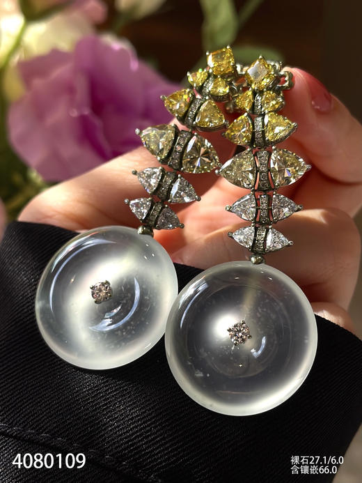 玻璃种平安扣耳坠【4080109】具体价格微信咨询 商品图5
