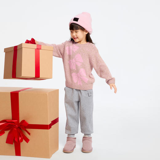 女童甜趣提花保暖毛衣冬季新款安奈儿童装实体店同款XG444598 商品图3