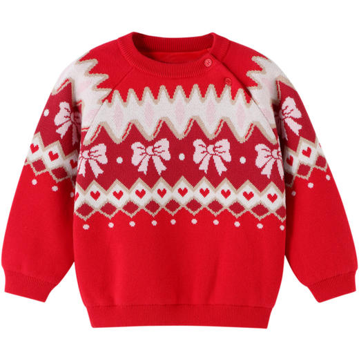 女童费尔岛提花毛衣冬季新款安奈儿童装实体店同款XG444594 商品图5