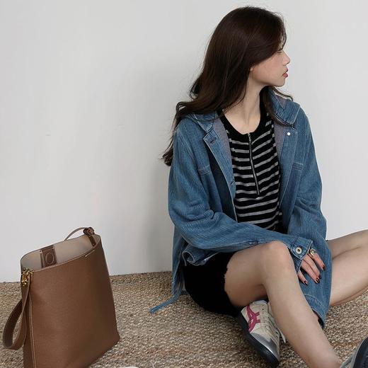 【顺丰包邮】45502 洛诗琳高质量纯天然棉质定织牛仔连帽外套539 商品图2