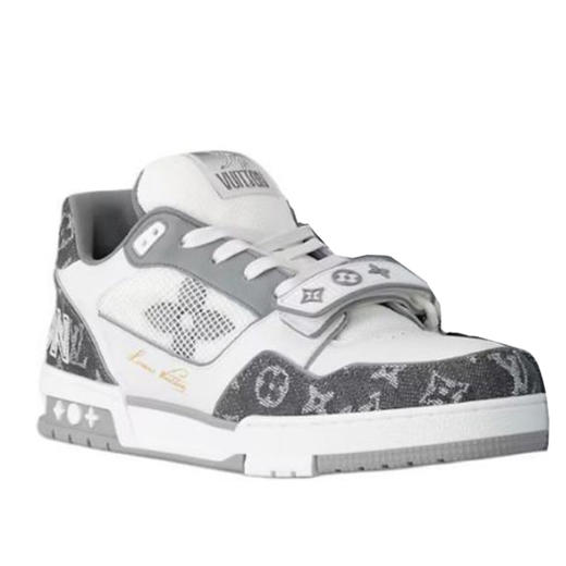 LouIs VUITTO*Trainer 皮革 圆头系带 低帮 板鞋 男款 白黑色（HC） 商品图3