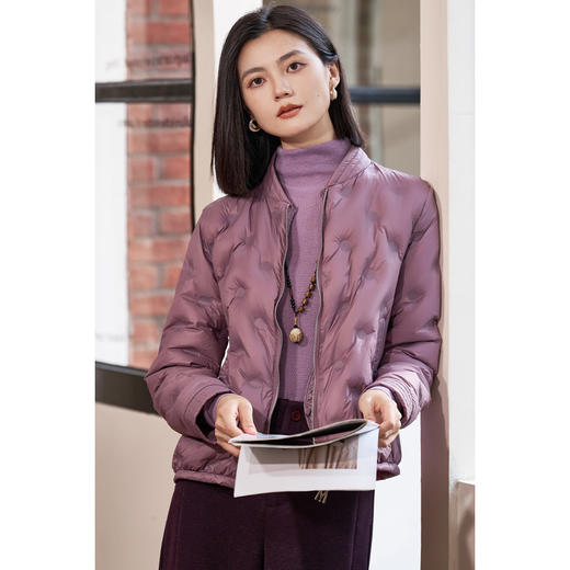 【现货直发】米思阳2025冬季新款通勤百搭轻薄保暖羽绒服90鹅绒棒球服外套4008 商品图5