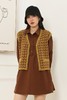 WHO KNOWS 学院风棕色连衣裙马甲两件套 15076 商品缩略图1