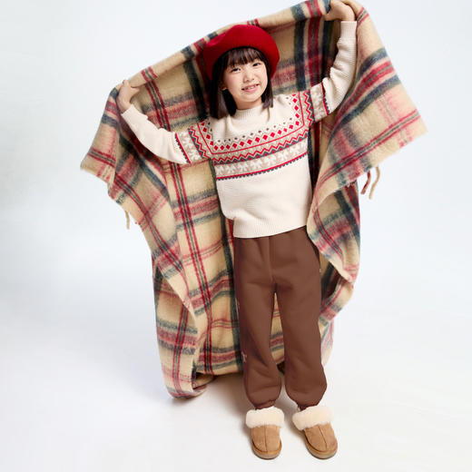 【实体店同款】女童复合绒暖夹裤厚裤子冬季新款安奈儿童装AG446825 商品图5