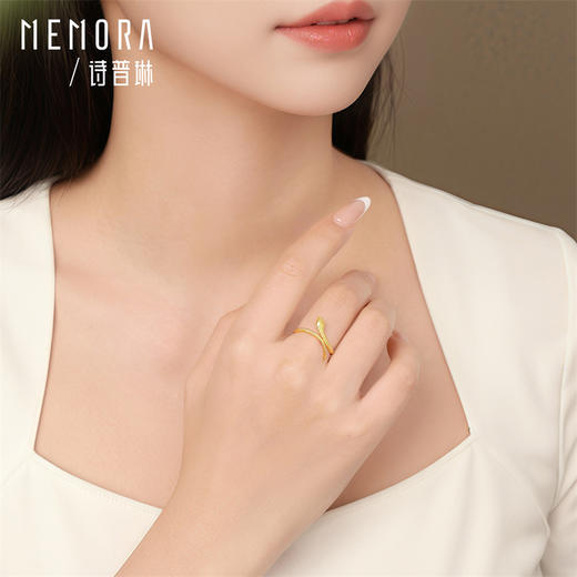 足金灵蛇戒指 灵蛇献瑞系列黄金生肖蛇活口戒指女士礼物【按克计价黄金2】MEMORA诗普琳GRE05701 商品图3