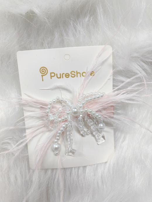 珍珠羽毛发夹 商品图0