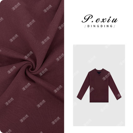 PanYiXiu/潘依绣100%棉流苏破边V领慵懒感长袖T恤 W-62528 商品图0