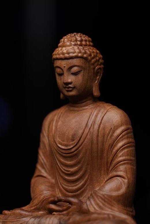 本师传法像°老山檀香摆件（不含底座） 商品图5