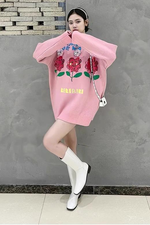 Stay2Weeks 粉蓝拼色花朵图案针织上衣 15074 商品图2