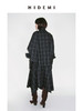HIDEMI 进口色织格纹厚款羊毛可拆卸围巾设计感多穿式不对称剪裁外套衬衫半裙套装 商品缩略图7