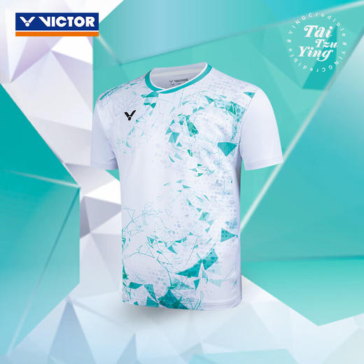 VICTOR威克多戴资颖专属系列羽毛球服 速干衣透气大赛系列针织运动T恤T-50003TDTTY 商品图1