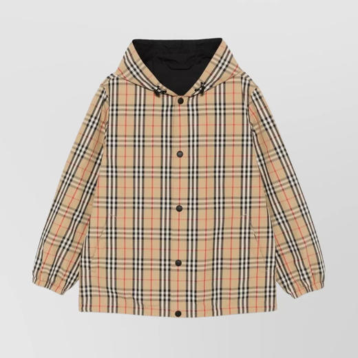 BURBERRY 巴宝莉 男士双面格纹尼龙连帽外套 格子色 8096448 A7028 商品图0