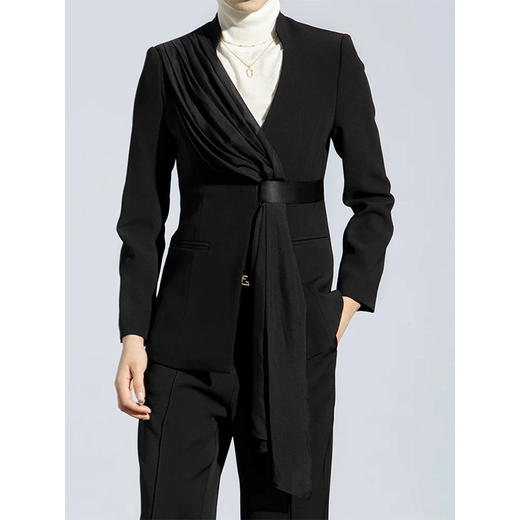 Y4D11XZ2110 醋酸飘带西装外套RJ005 商品图2