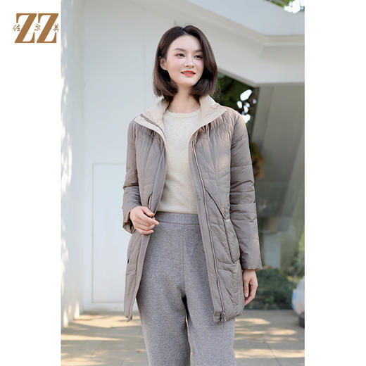佐尔美冬季新款 气质百搭通勤双面穿羽绒服女E34YY21 商品图3