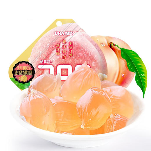 悠哈酷露露果汁软糖桃子味52g*6袋 商品图2