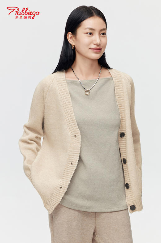 赤兔嗨购针织开衫女秋季宽松慵懒风休闲高级感春秋外搭毛衣外套上衣冬 商品图1