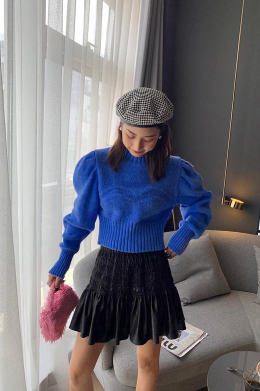 Stay2Weeks 克莱因蓝泡泡袖针织上衣 15106 商品图2