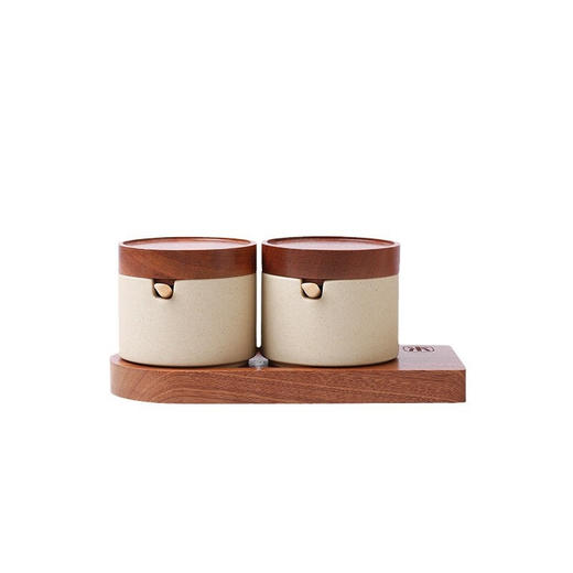 木一点  品雅陶瓷调味罐（2格）MYD-9117 商品图4