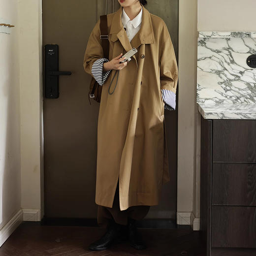 裁缝学苑AQ388立领落肩廓形长款风衣外套纸样女装大衣版型图纸 商品图5