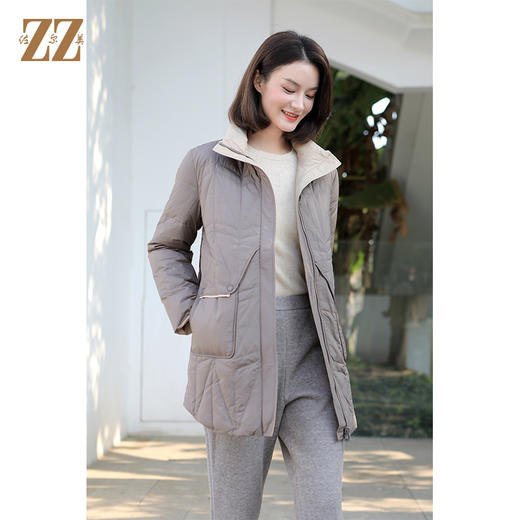 佐尔美冬季新款 气质百搭通勤双面穿羽绒服女E34YY21 商品图2