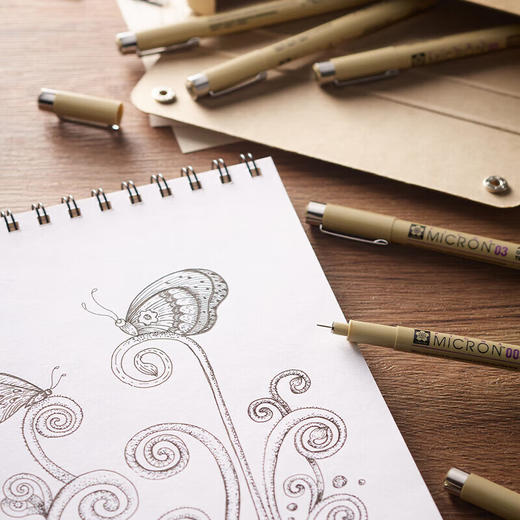 樱花(SAKURA)针管笔勾线笔 6支漫画套装 黑色签字笔日本进口绘图水笔 学生儿童美术绘画描边手绘设计_MW 商品图3