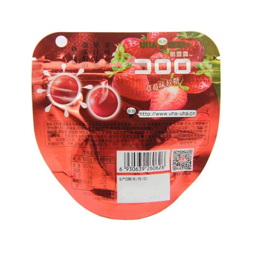 悠哈酷露露果汁软糖草莓味52g*6袋 商品图1