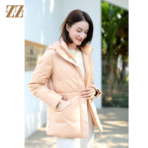 佐尔美冬季新款 气质百搭连帽保暖羽绒服E34YY01 商品图2