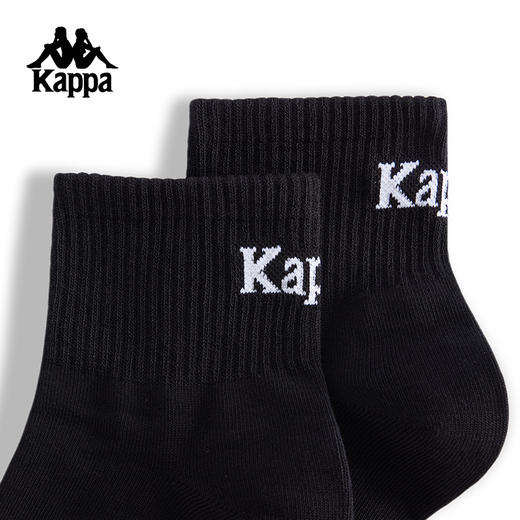 Kappa卡帕背靠背中筒运动跑步袜2024新款情侣透气休闲中腰袜子男K0FW8WE03 商品图2