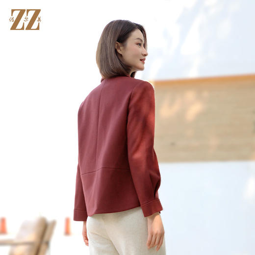 佐尔美冬季新款 经典气质绵羊毛呢大衣外套女E34ZD29 商品图4