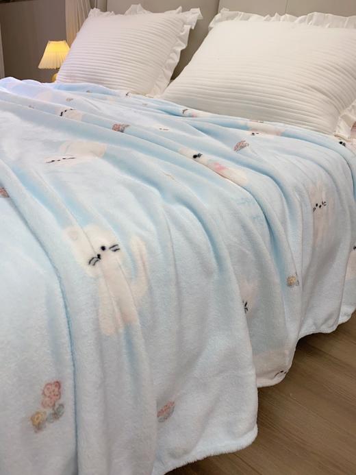 松植屋多功能高克重双面法兰绒毯可盖可铺 午休毯/膝盖毯/披肩/沙发毯子 商品图14