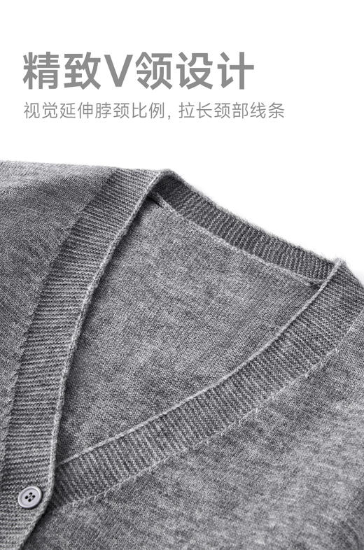 赤兔嗨购经典款四条杠V领毛衣女百搭休闲开衫单排扣针织衫上衣 商品图5