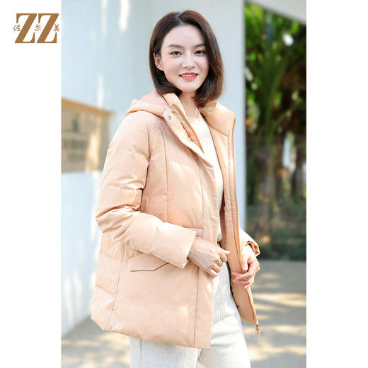 佐尔美冬季新款 气质百搭连帽保暖羽绒服E34YY01 商品图1