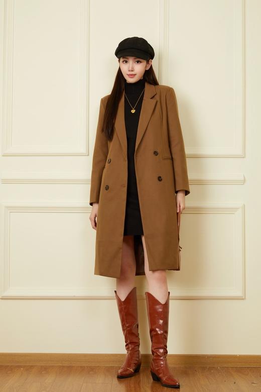 ESTELLICA 经典时髦大地色系长款西装外套 19546 商品图3