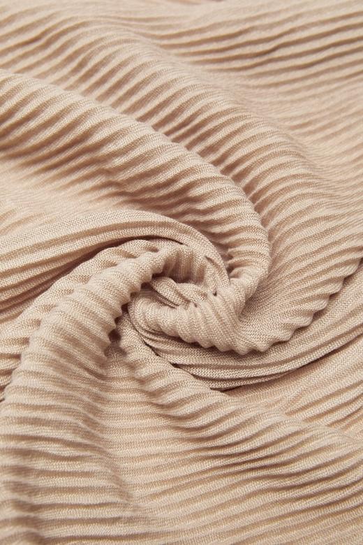 AVA 大地色系饰边压褶围巾 7701 商品图3