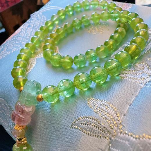 6mm-7mm多圈全色绿碧玺手串 商品图0