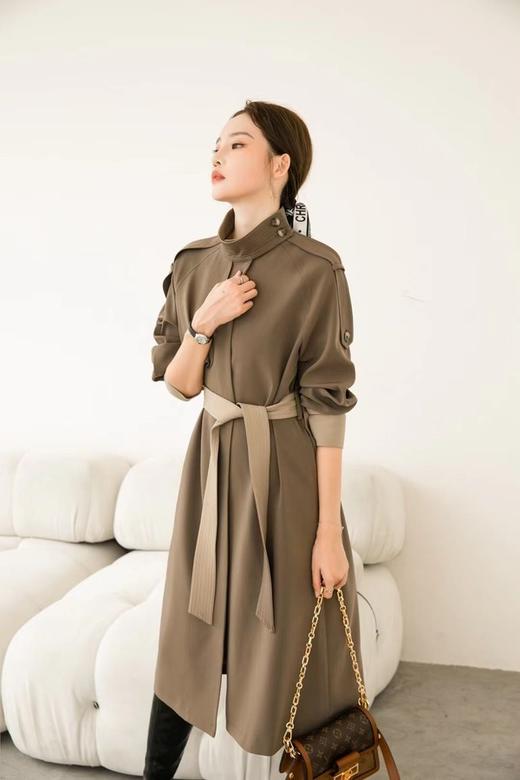 Le Malene 立领廓形收腰风衣 15253 商品图2