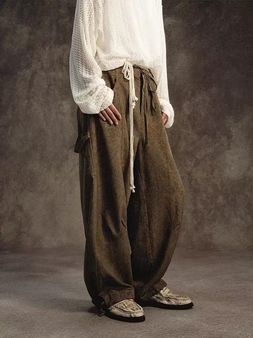 共和GongheRepub/GH24025/卷草纹亚麻束脚萝卜裤 商品图0