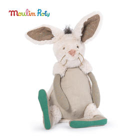 Moulin Roty 白色小兔玩偶 法式玩偶 适合年龄0岁+ 秘密森林系列 718026