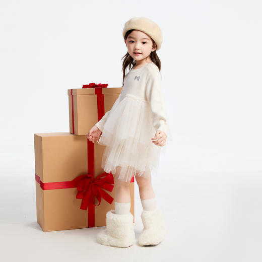 女童金丝网纱毛衣裙冬季新款安奈儿童装实体店同款XG443760 商品图6