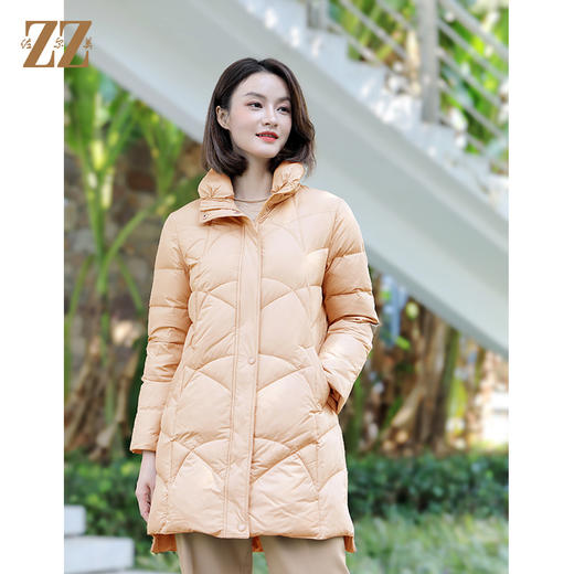 佐尔美冬季新款 气质中长款保暖减龄90绒羽绒服女E34YY46 商品图1