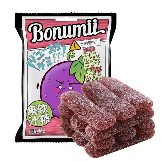 宝奴咪酸酸秀果汁软糖葡萄味80g 商品图2