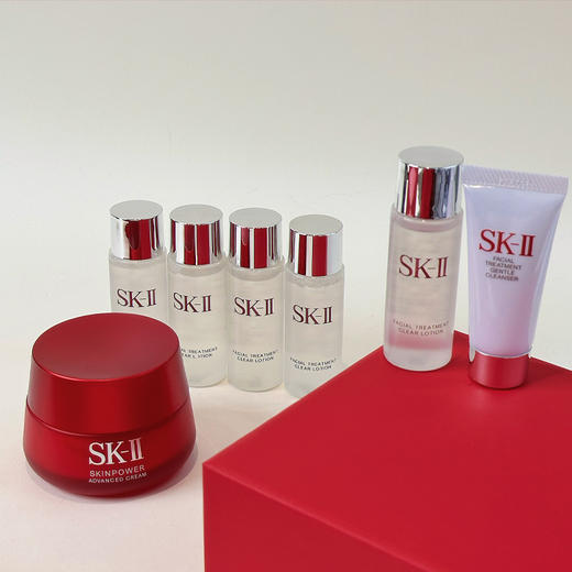 【双12嗨购节】【全球购*可顺丰包邮·套装更优惠】SK-II新版大红瓶面霜赋能焕采精华霜一拖六「大红瓶80g(滋润版)+清莹露30ml*5瓶+洗面奶20g*1支」 商品图11
