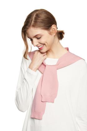 AVA 甜美粉披肩式围巾 7963