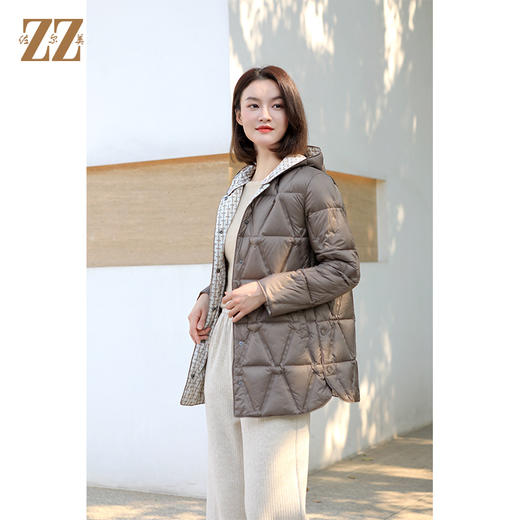佐尔美冬季新款 中长款90绒减龄高级感羽绒服女E34YY42 商品图1