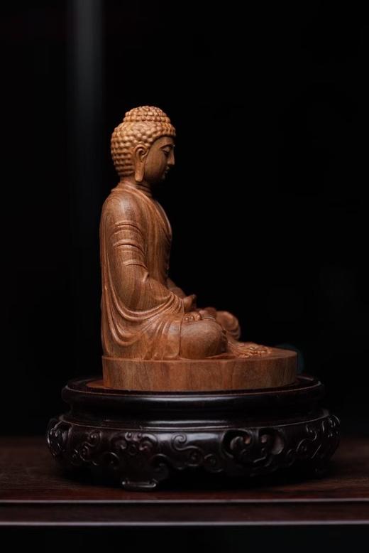 本师传法像°老山檀香摆件（不含底座） 商品图4