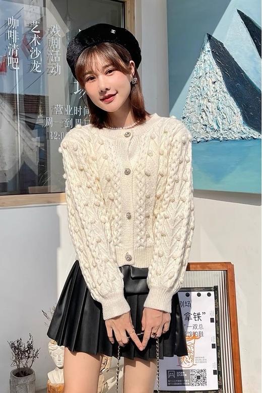 Stay2Weeks 圆领提花肌理感针织开衫外套 15230 商品图0