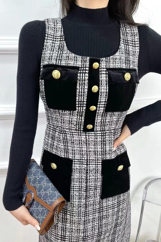 Le Malene 小香风黑色绒面套装 15278 商品图4