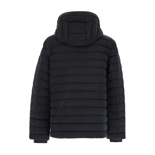 MOOSE KNUCKLES 男士金属驼鹿指节徽标绗缝连帽羽绒服 黑色 M34MJ111 292 商品图1